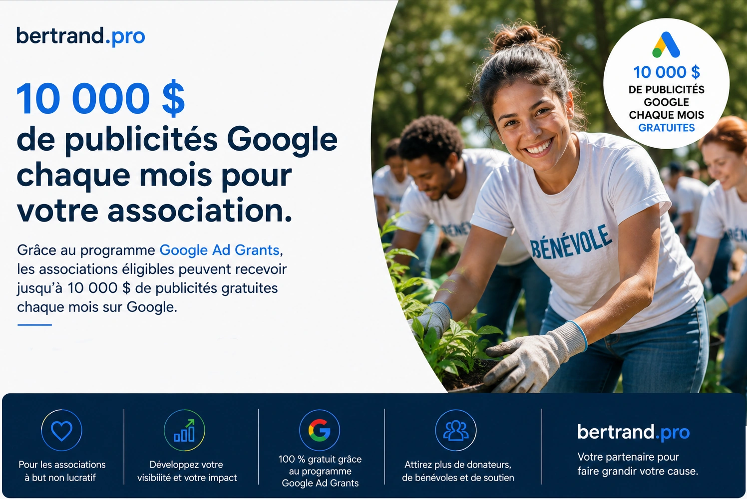 Google Ad Grants pour associations à Chalon-sur-Saône, Bertrand.pro
